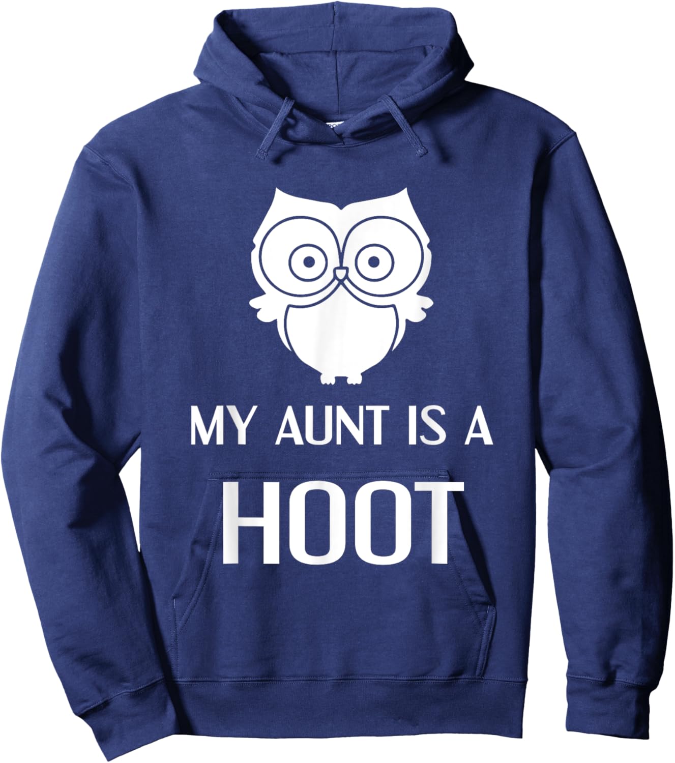 My Aunt is A Hoot Funny Extended Family Owl Hoodie - Hoodie | Navy