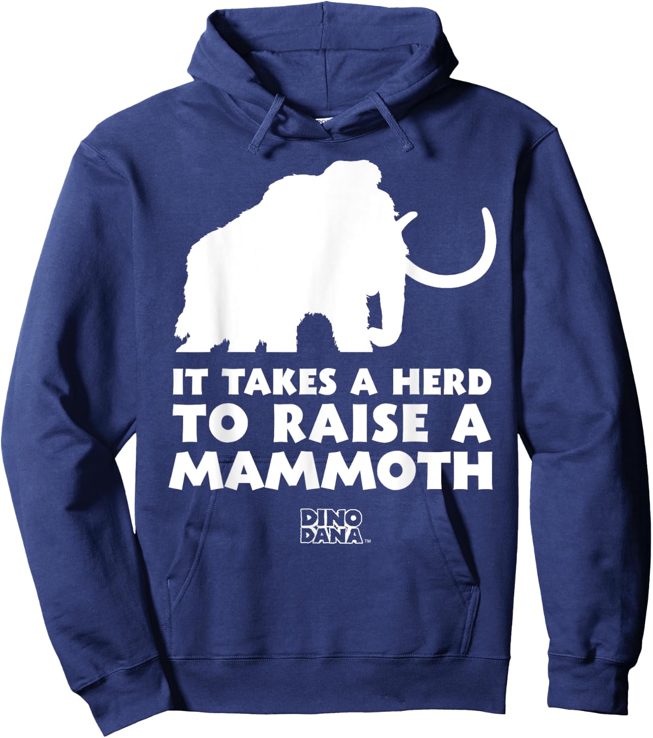 Dino Dana: White Mammoth Shirt Hoodie - Hoodie | Navy