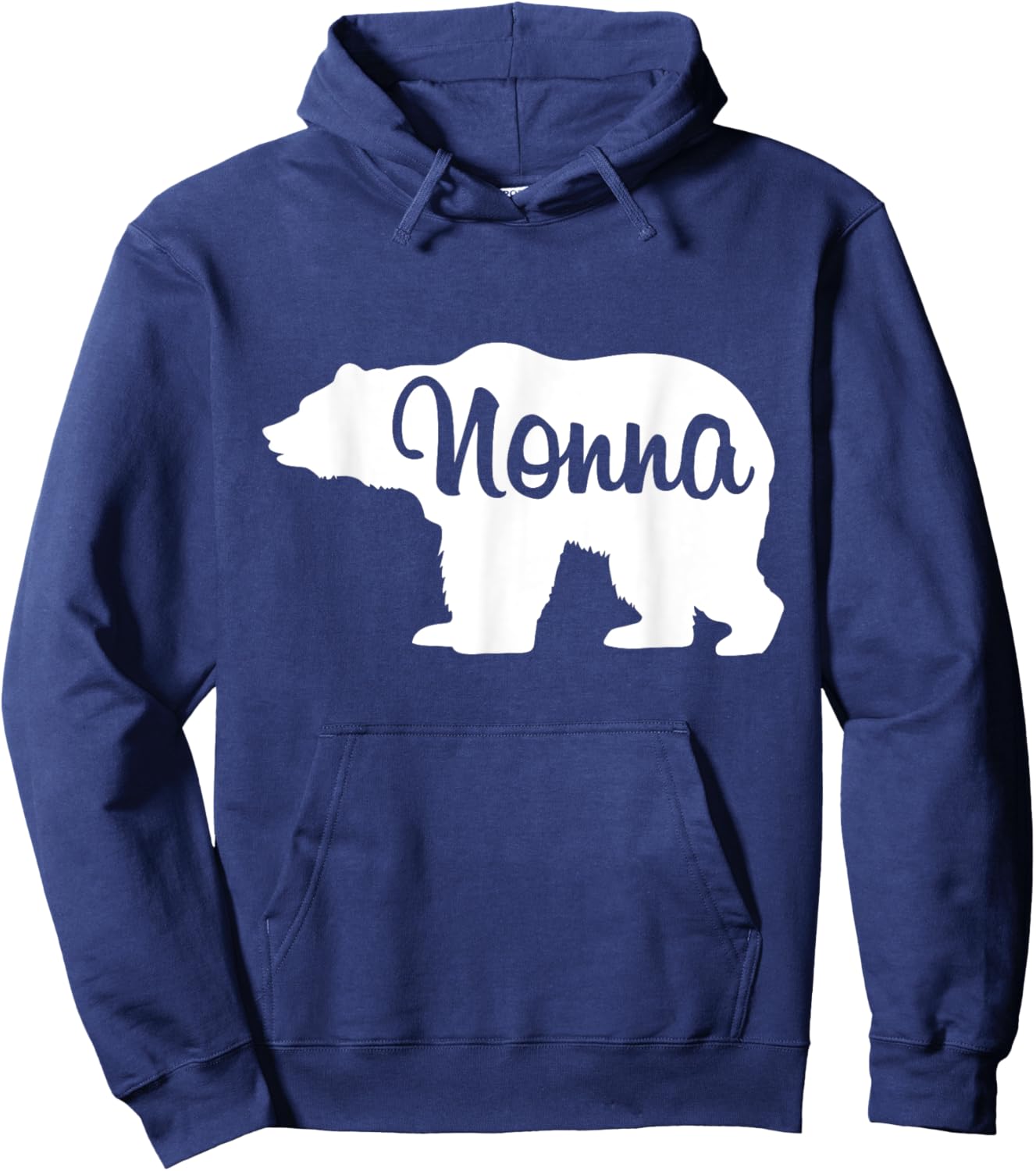 Nonna Bear Silhouette Hoodie - Hoodie | Navy