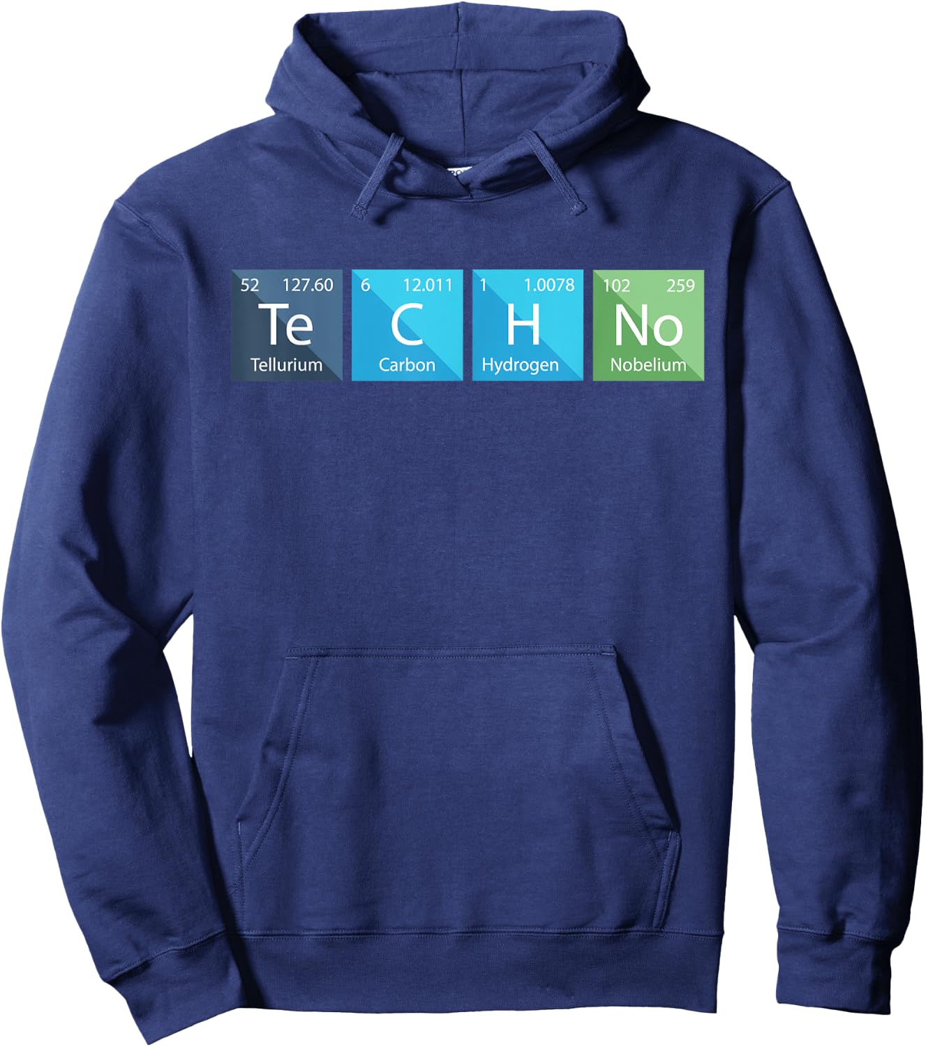 Techno Lover Periodic Elements TeCHNo Hoodie - Hoodie | Navy