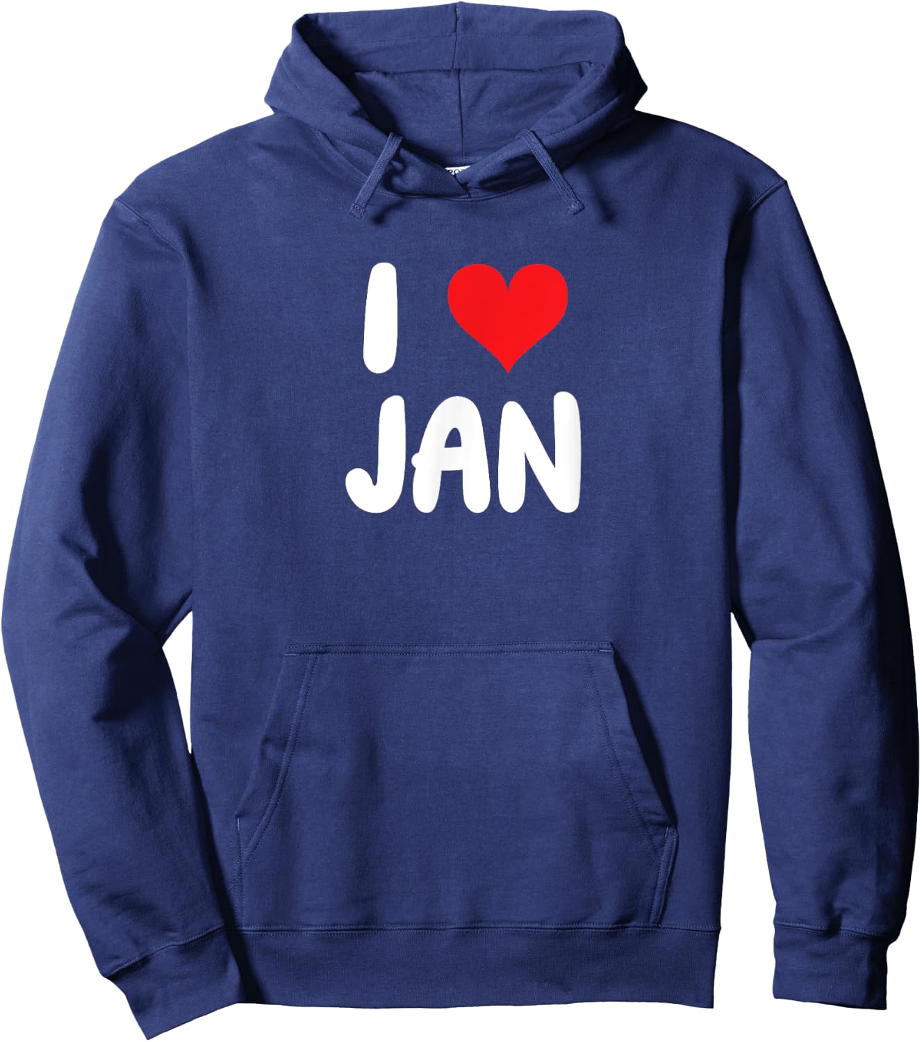 I Love Jan - Cœur Hoodie - Hoodie | Navy