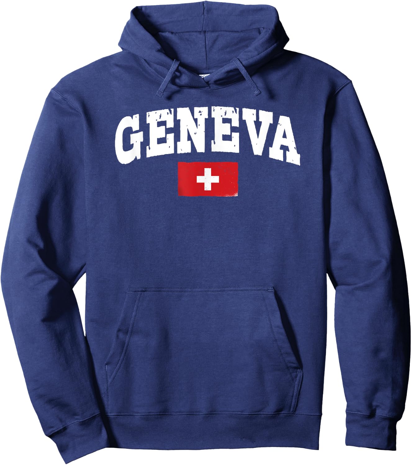 Geneva Swiss Flag Wear Lake Geneva Switzerland Hoodie - Hoodie | Navy