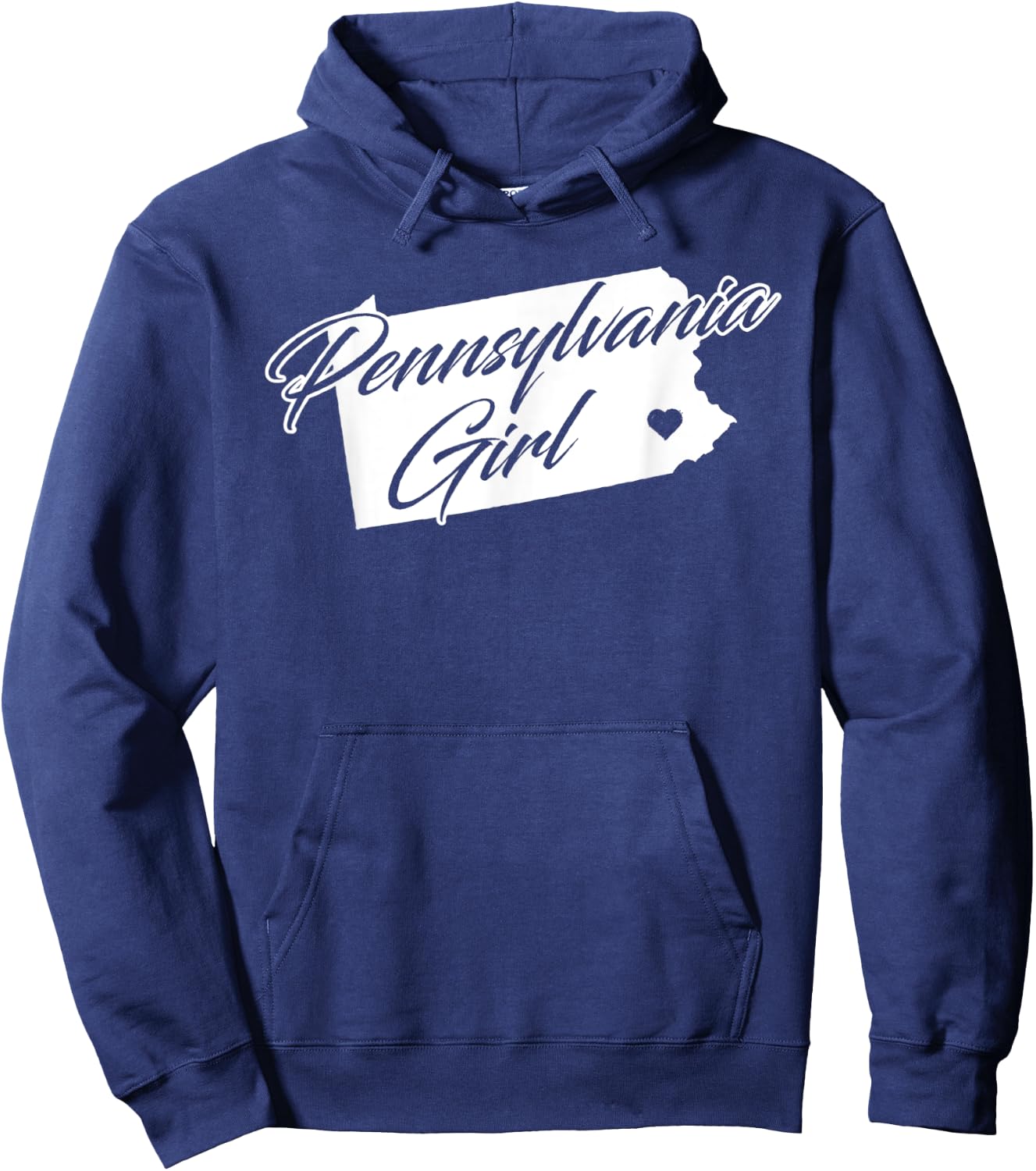 Pennsylvania T Shirt Vintage State Outline Hoodie - Hoodie | Navy