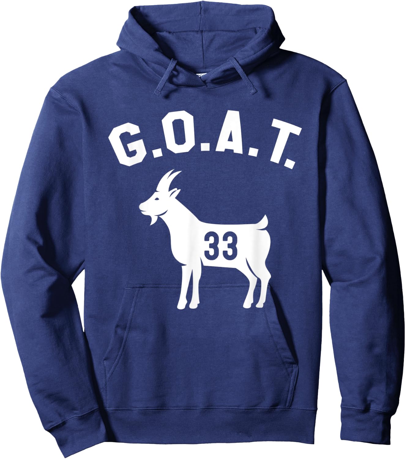 GOAT Number 33 Greatest Of All Time Dad Joke Hoodie - Hoodie | Navy