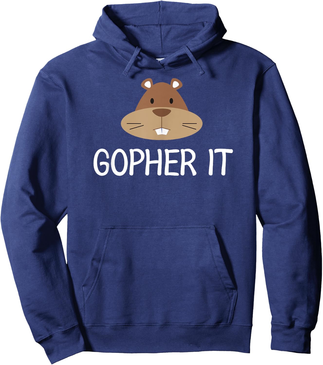 Funny, Gopher It Pun . Family Joke Sarcastic Hoodie - Hoodie | Navy