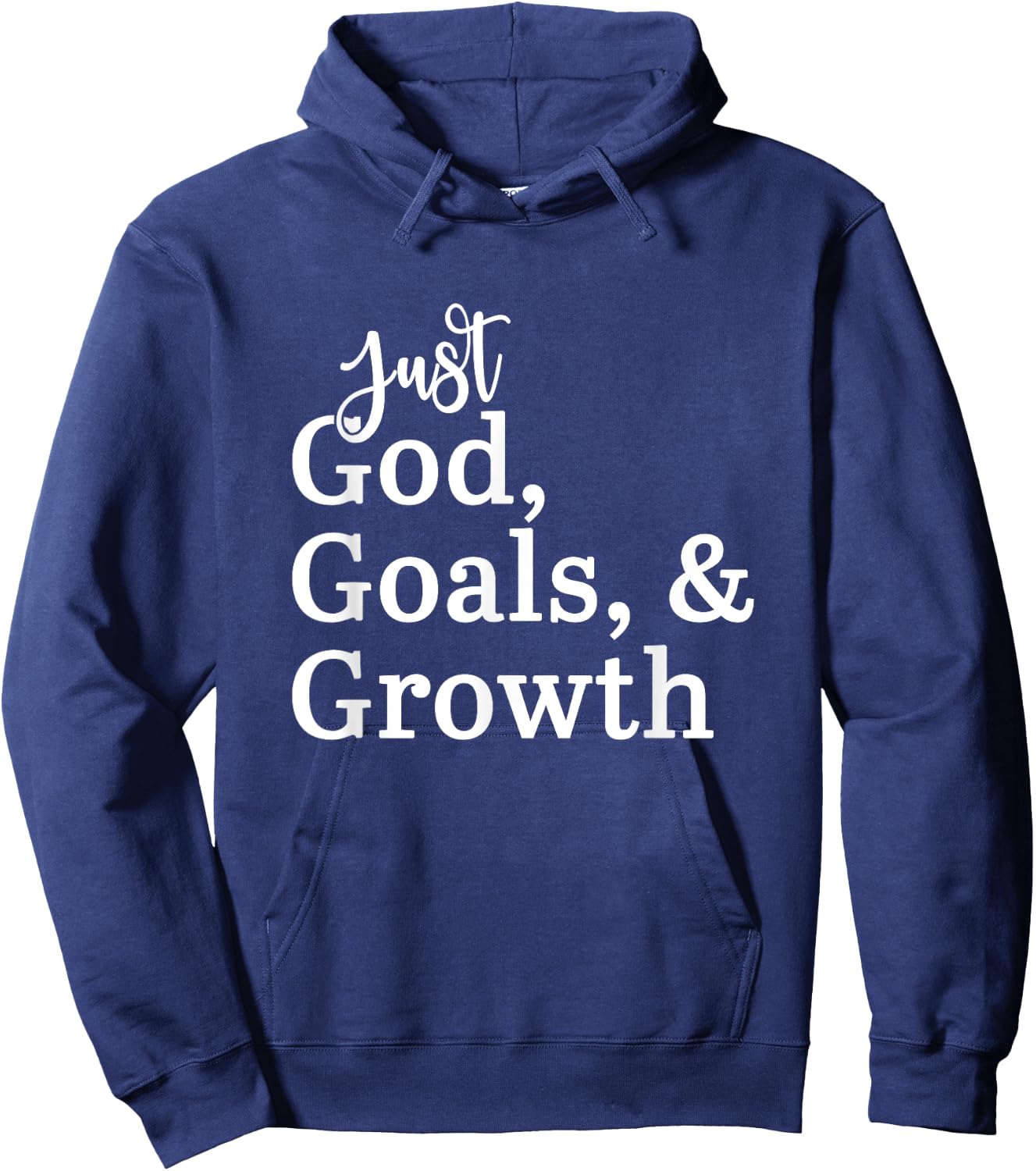 Just God, Goals, & Growth Hoodie - Hoodie | Navy