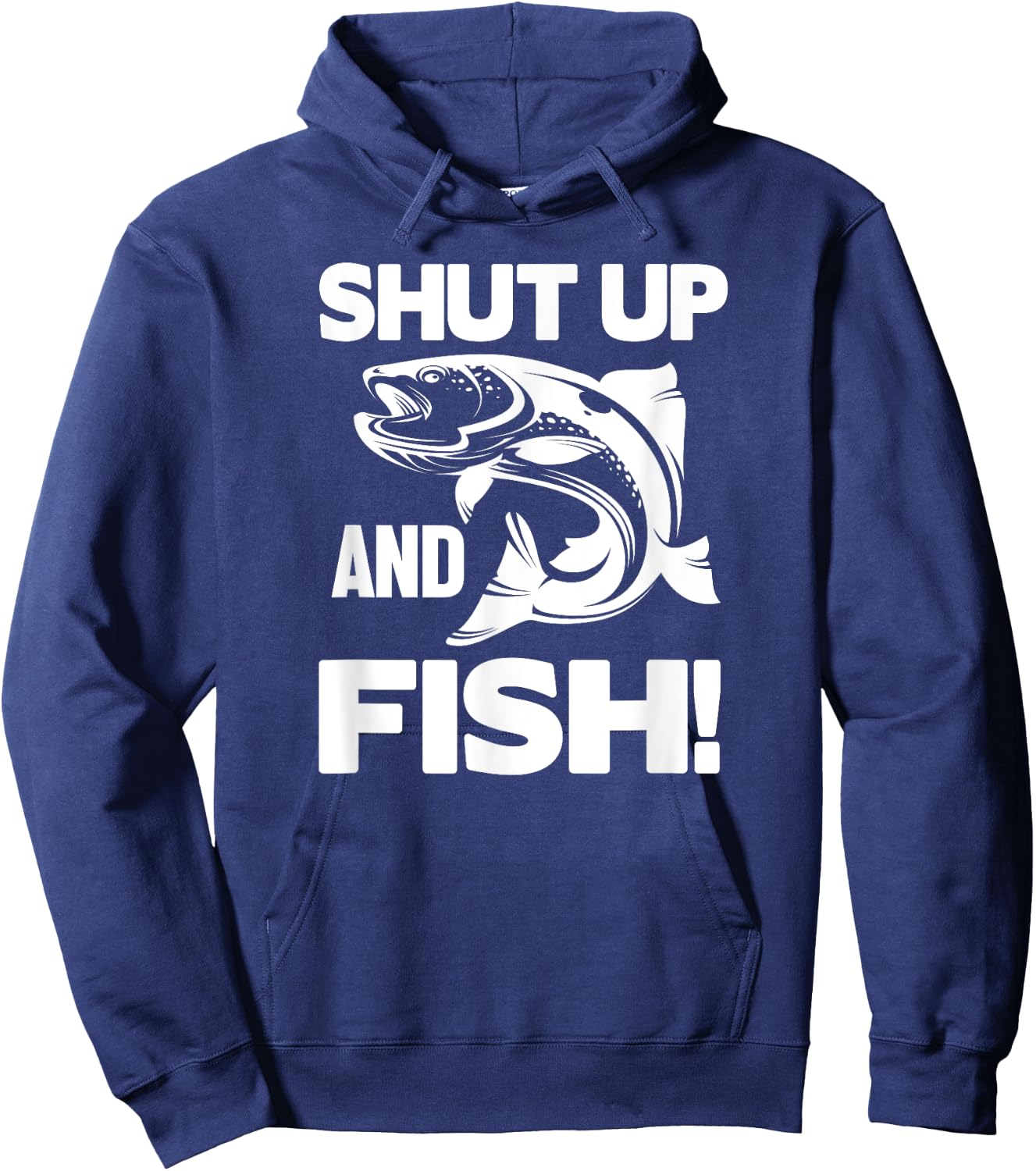 Fisher Funny - Shut Up And Fish Hoodie - Hoodie | Navy