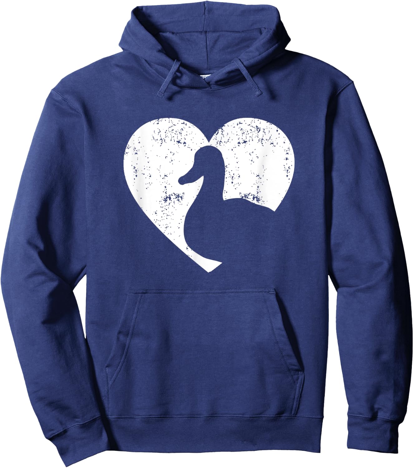 Animal Duck Heart Valentines Day Women Girls Hoodie - Hoodie | Navy