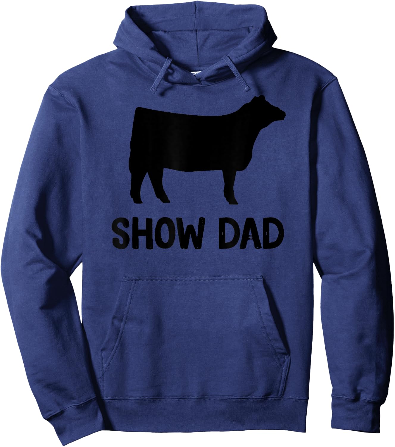 Cattle Show Dad Cow Show Dad Hoodie - Hoodie | Navy