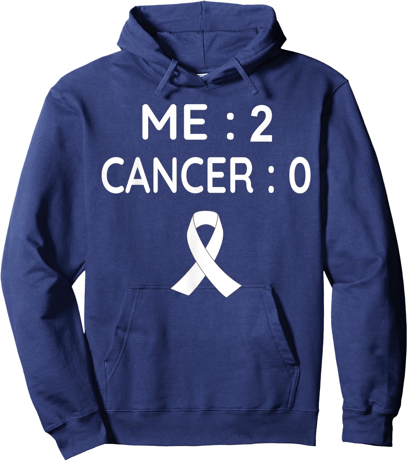 Me 2 Cancer 0 Lung Cancer Awareness Hoodie - Hoodie | Navy