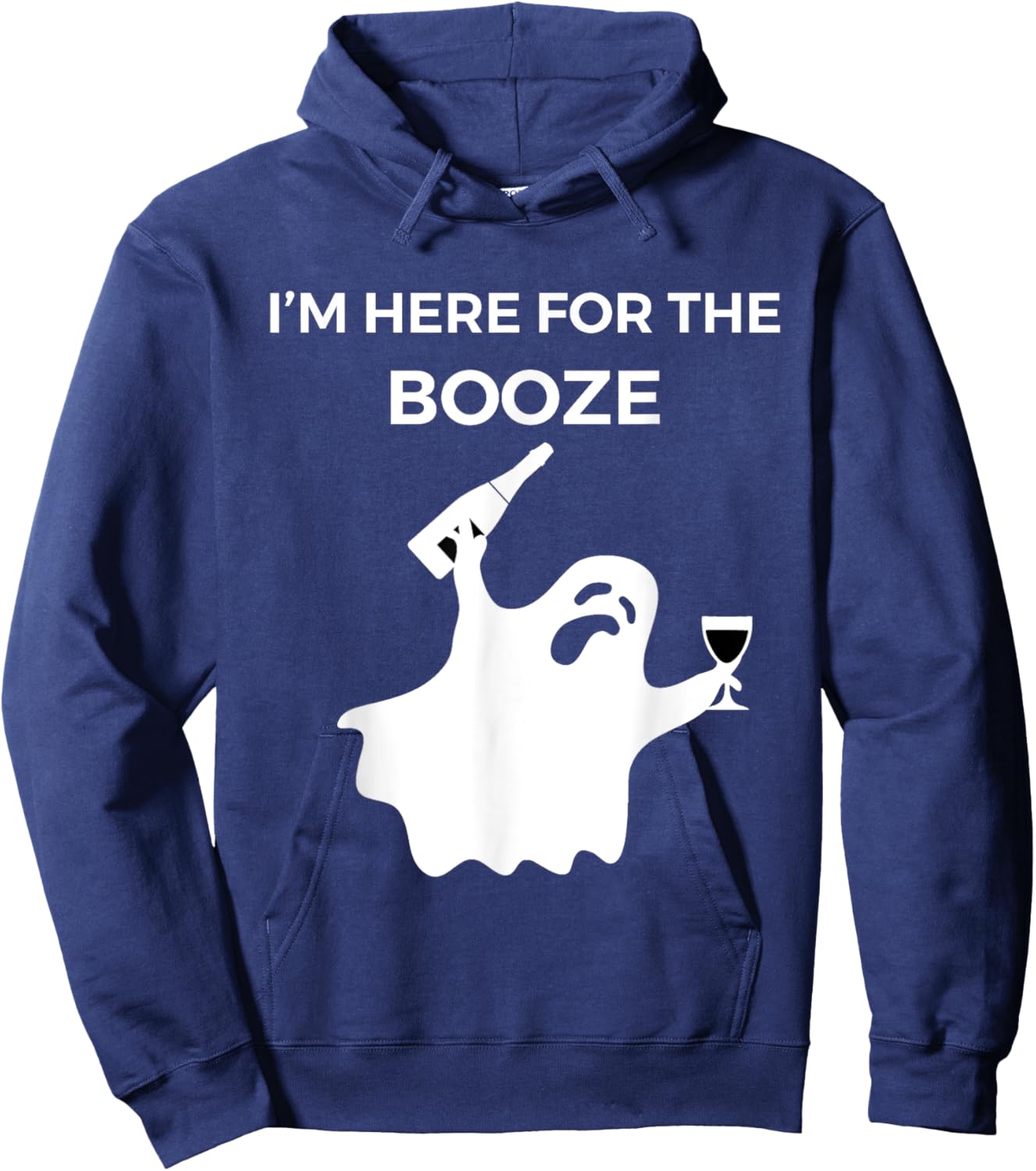 I'm Here For The Booze - Funny Halloween Shirt Hoodie - Hoodie | Navy