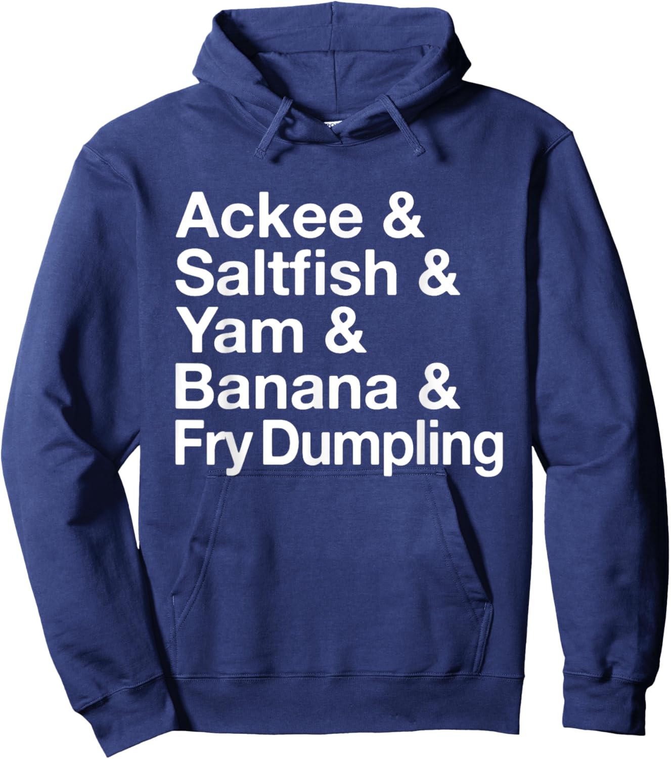 Jamaican National Dish! Ackee & Saltfish Yardie Hoodie - Hoodie | Navy