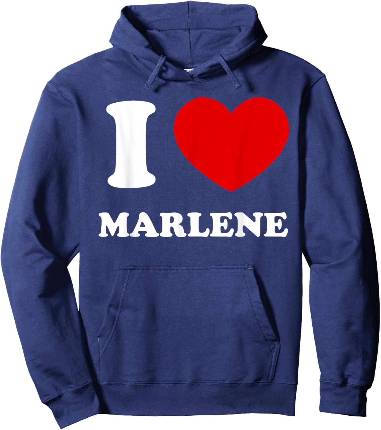 I Love Marlene I Heart Marlene Funny Marlene Hoodie - Hoodie | Navy