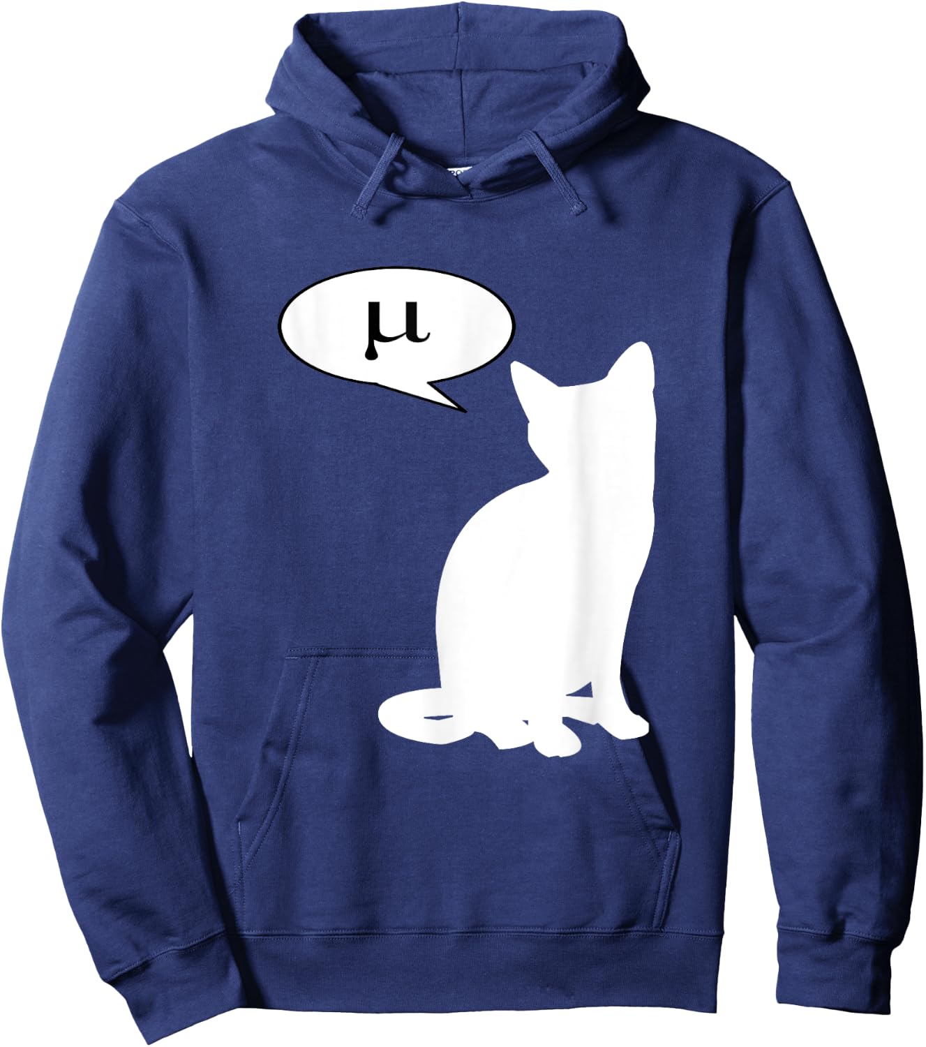 Mu Cat - Greek Letter Mew Meow Miu Hoodie - Hoodie | Navy