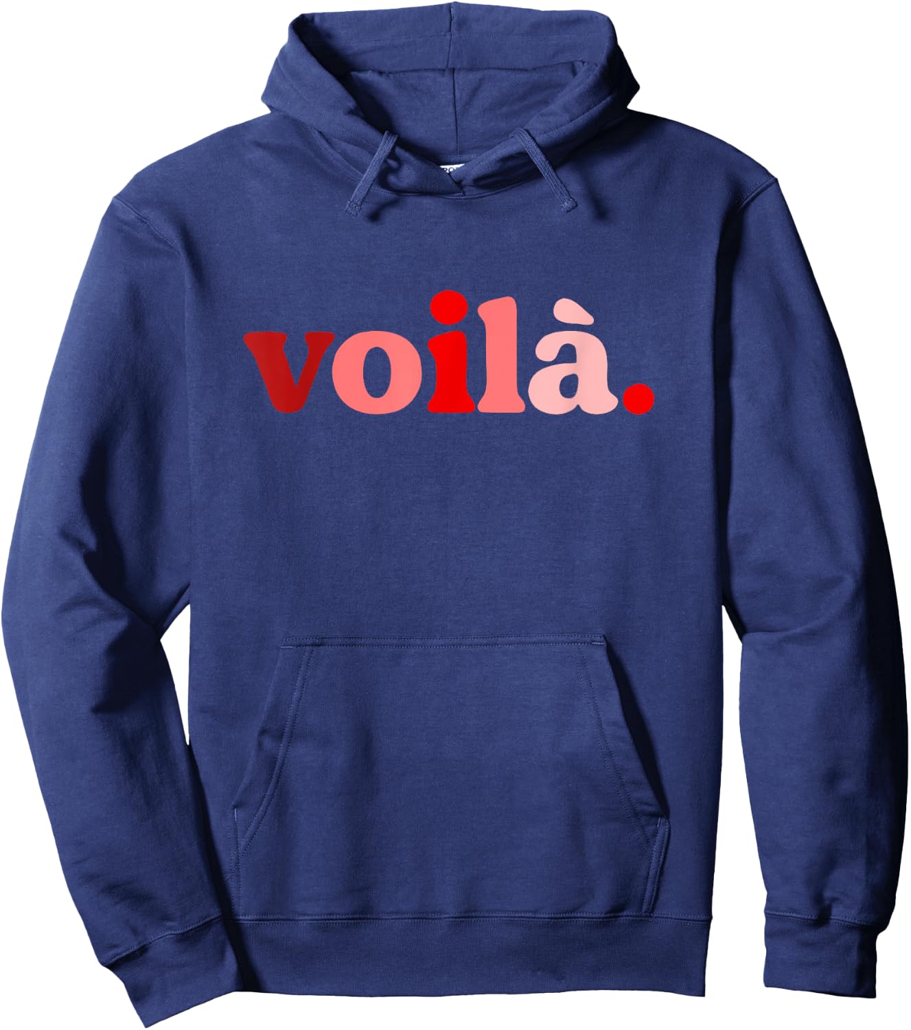Red Voila! I'm Here Red Graphic Hoodie - Hoodie | Navy