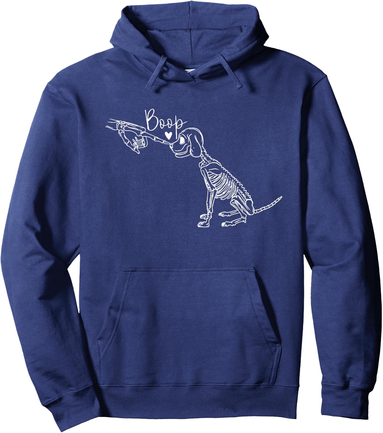 dog skeleton boop Men Women Hoodie - Hoodie | Navy