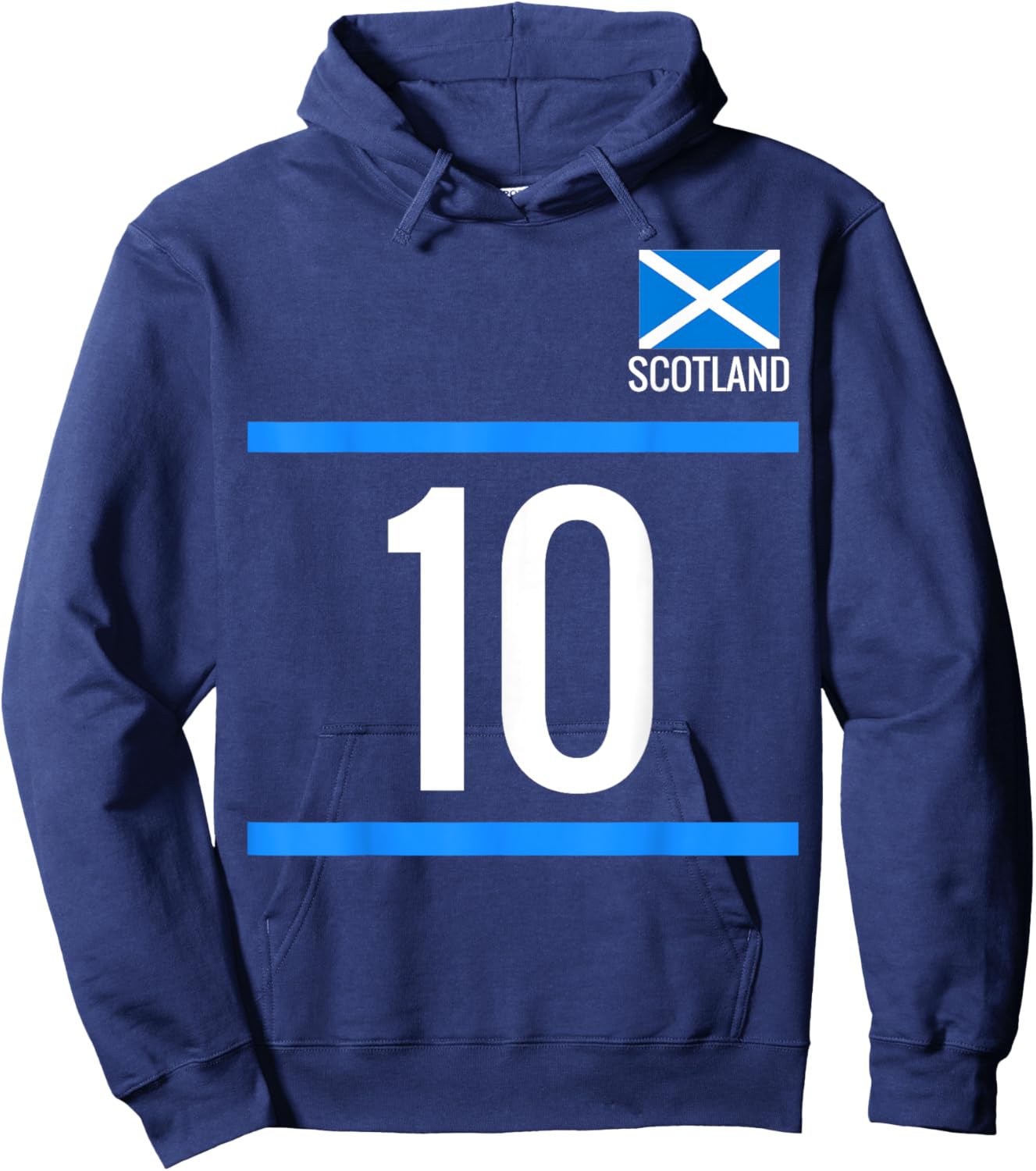 Scotland Scottish Football Futbol Soccer 10 Hoodie - Hoodie | Navy
