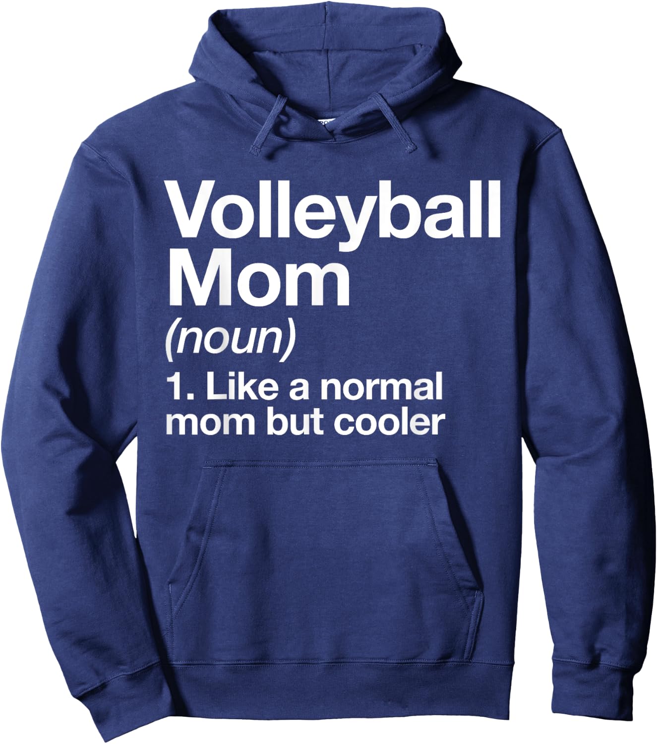 Volleyball Mom Definition Funny & Sassy Sports Hoodie - Hoodie | Navy