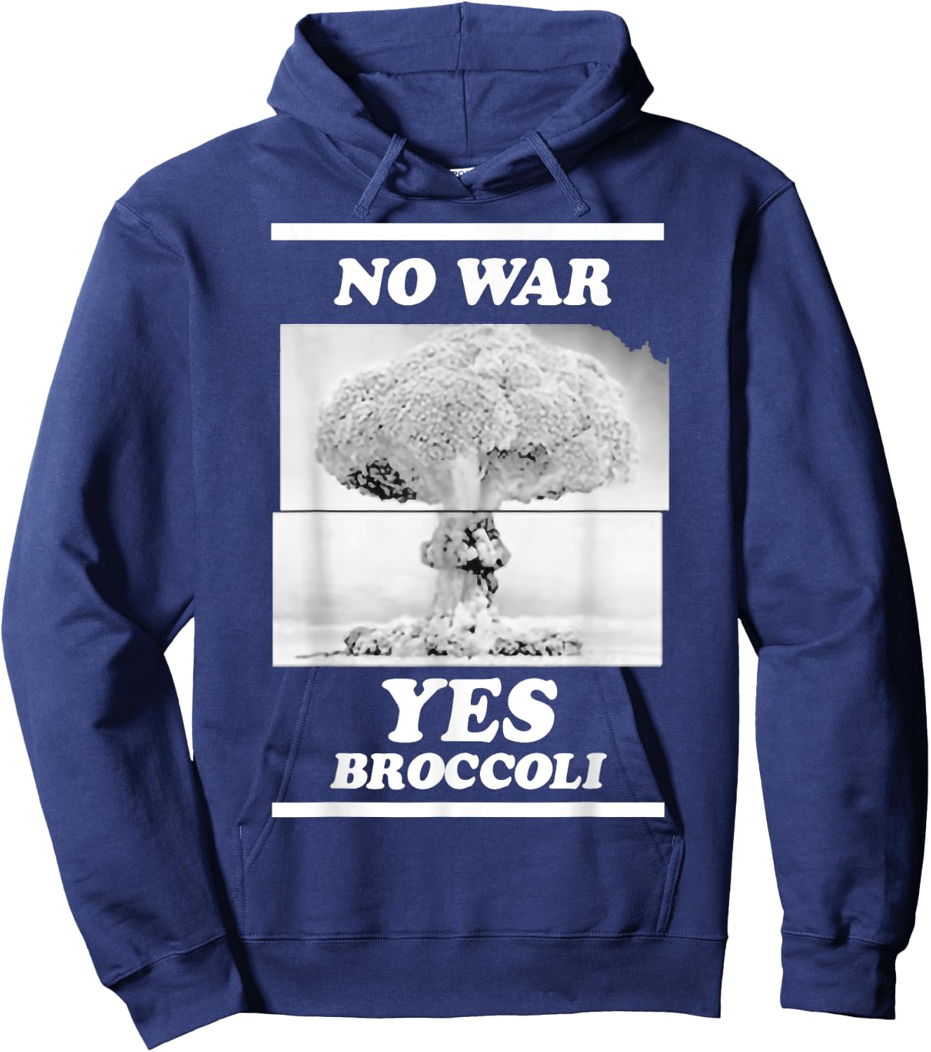That Go Hard No War Yes Broccoli Hoodie - Hoodie | Navy