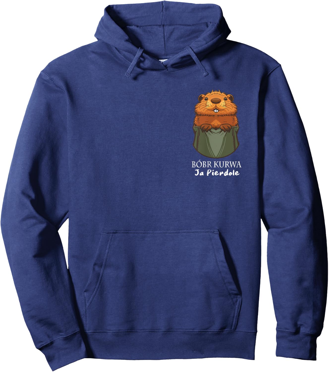 Bobr Kurwa Chest Pocket - Bober Kurwa Hoodie - Hoodie | Navy
