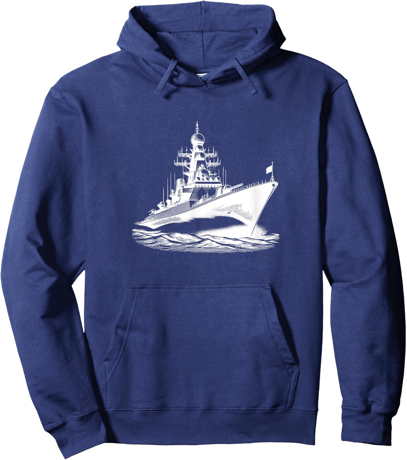 #snirt Warship Frigate Navy Ship Hoodie - Hoodie | Navy