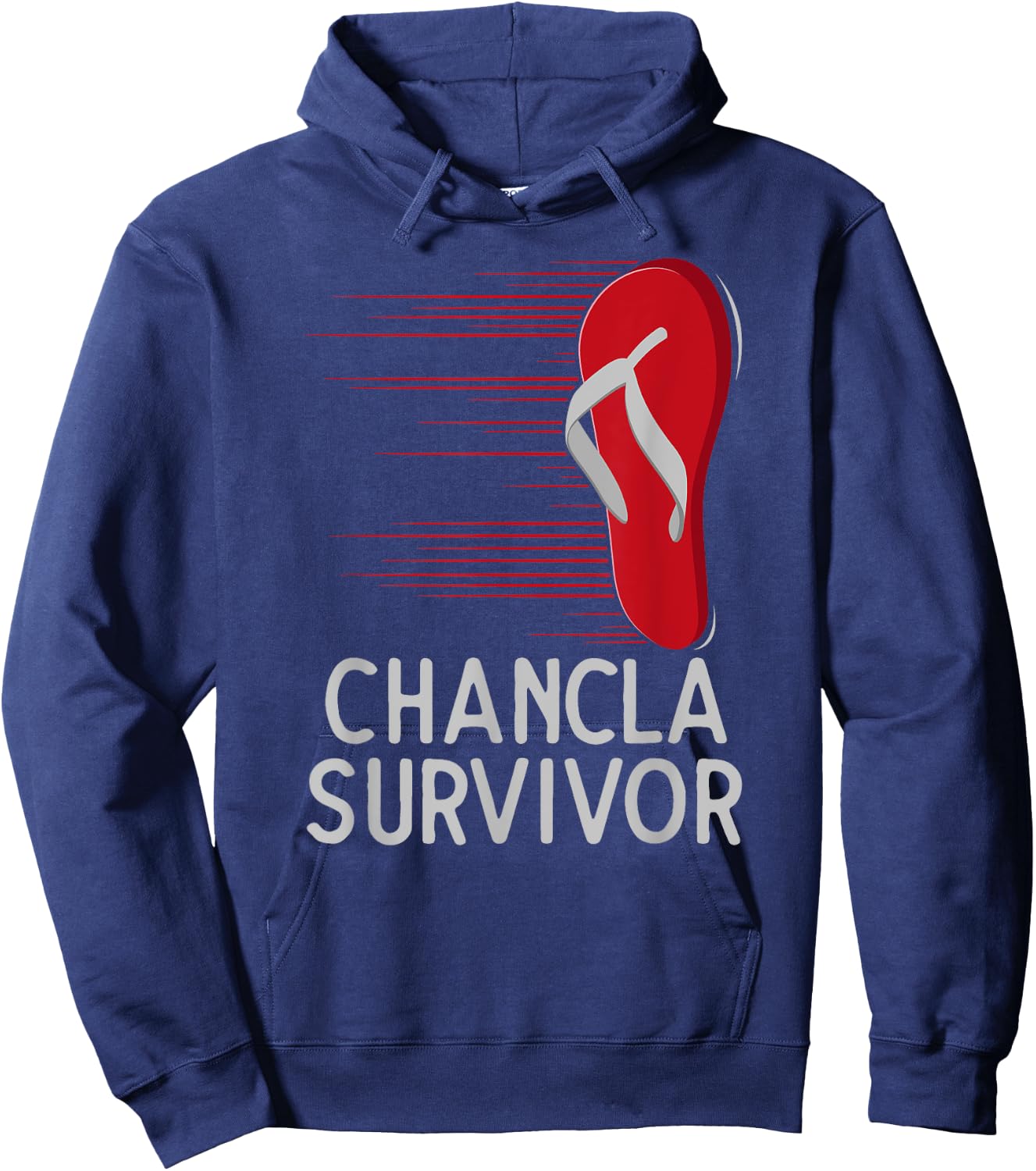 Chancla Survivor Funny Spanish Joke Hoodie - Hoodie | Navy