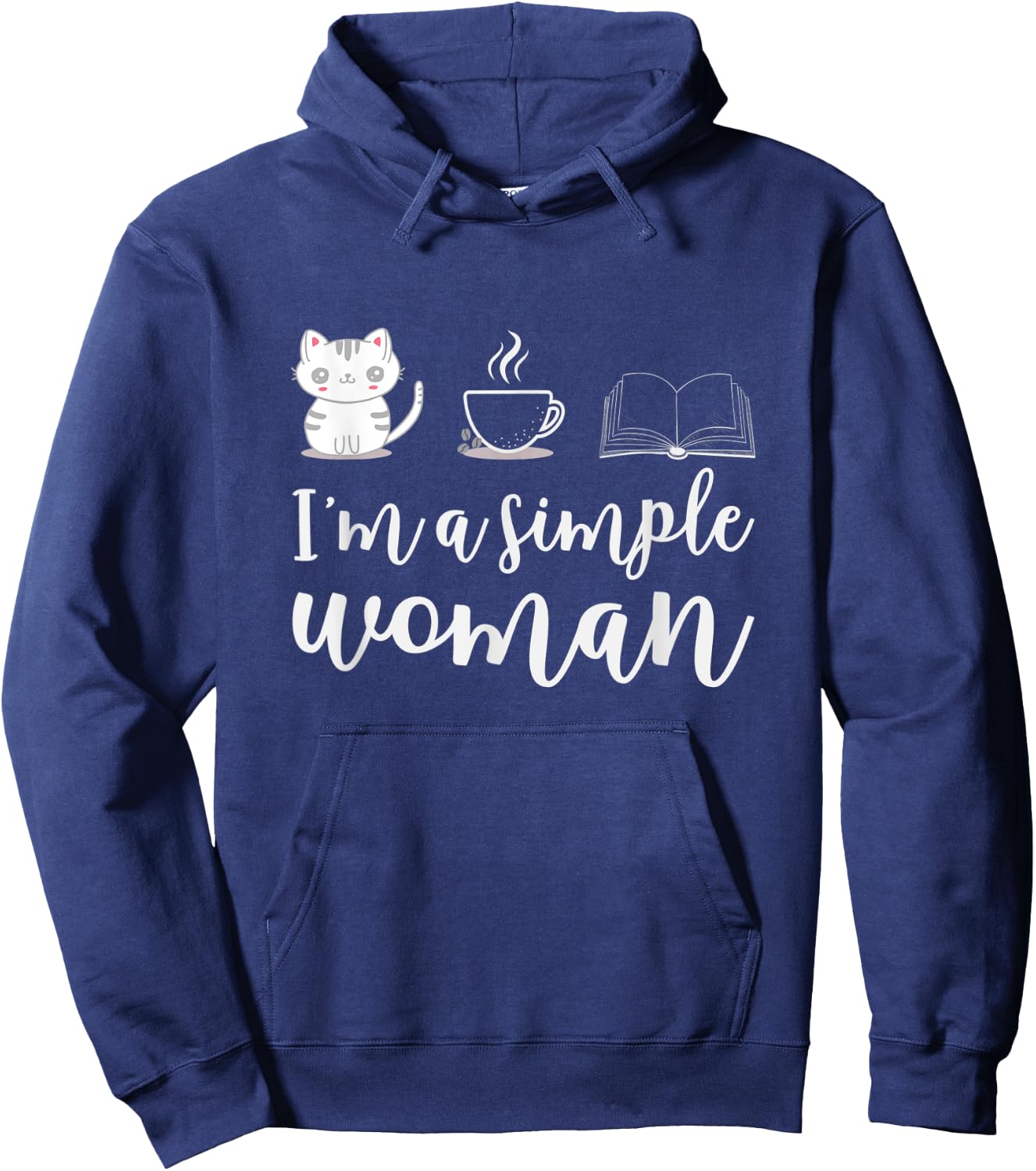 Im A Simple Woman Cat Hoodie - Hoodie | Navy