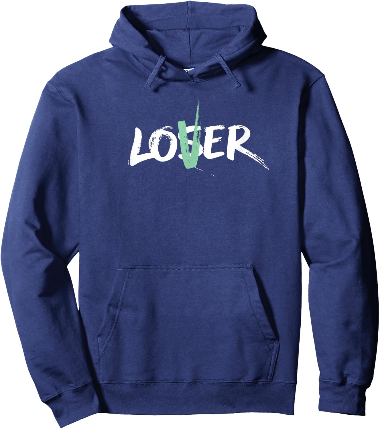 Be a Lover, Not a Loser (Mint V) Hoodie - Hoodie | Navy