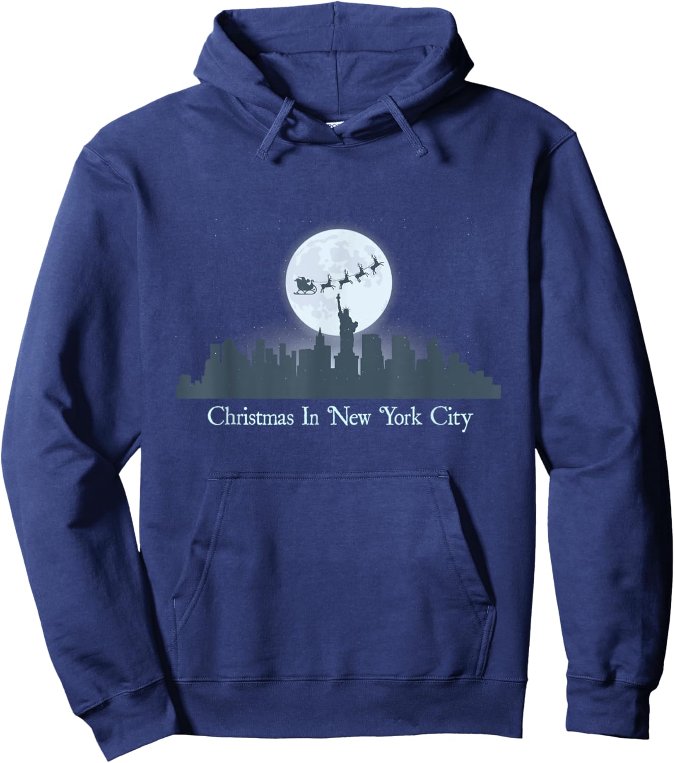Christmas in New York City Shirt - NYC Hoodie - Hoodie | Navy