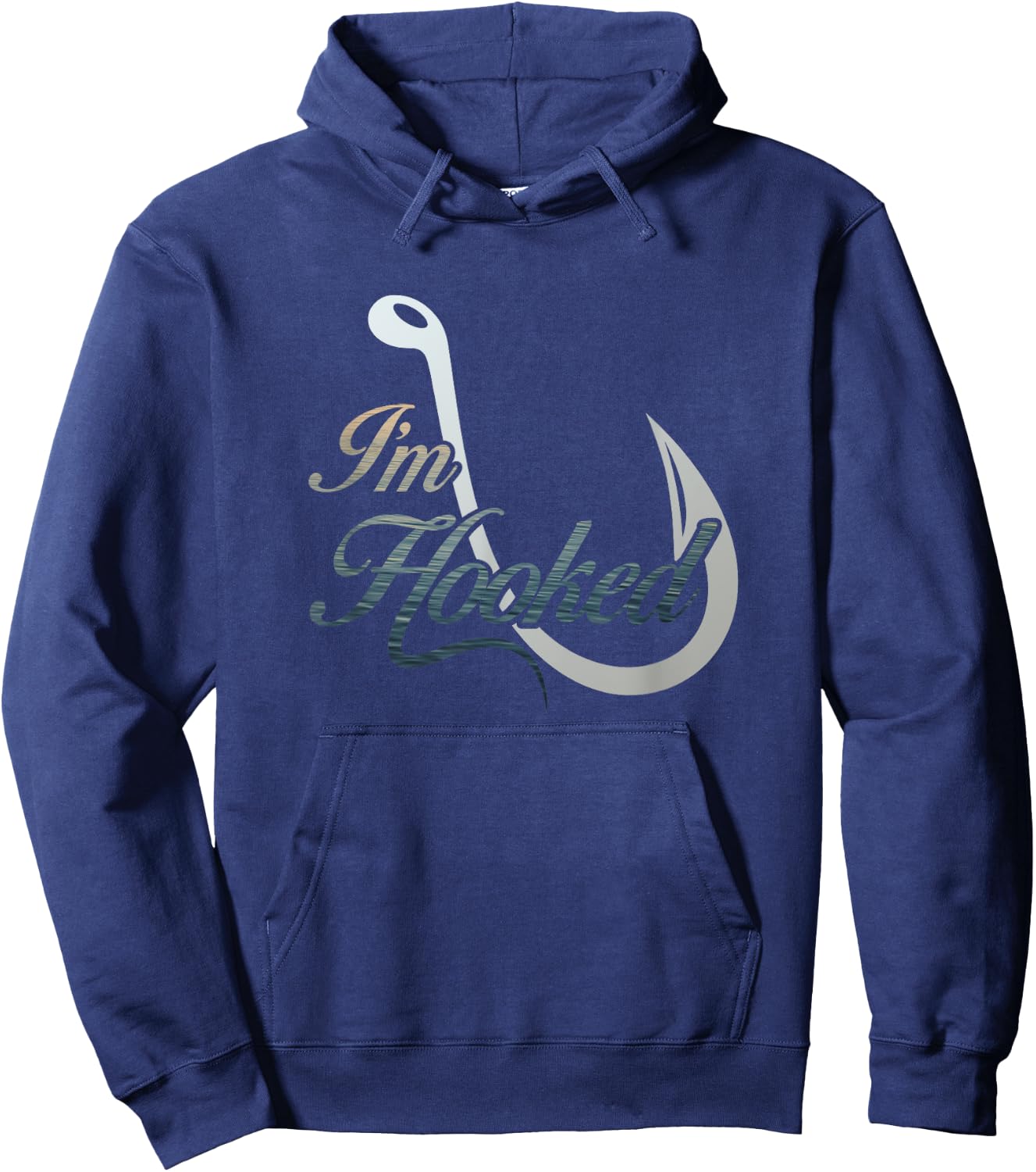 I'm Hooked Fishing for Fishermen Hoodie - Hoodie | Navy
