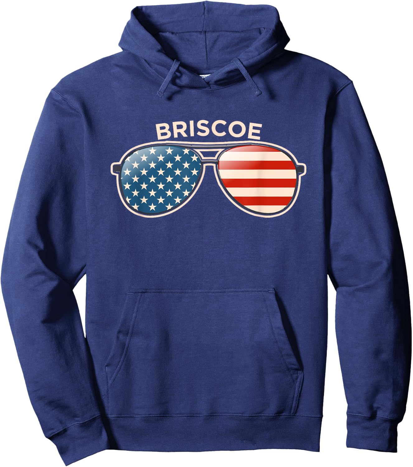 Briscoe, TX Vintage US Flag Sunglasses Hoodie - Hoodie | Navy