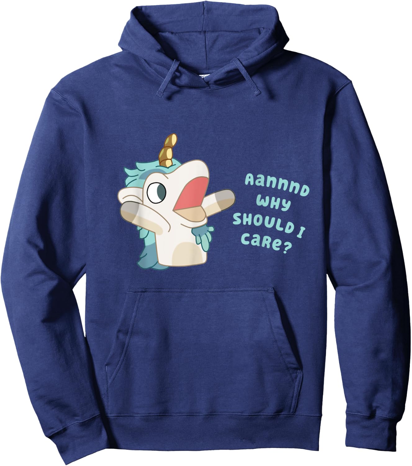 Warum sollte ich mich kümmern | Unicorse Hoodie - Hoodie | Navy