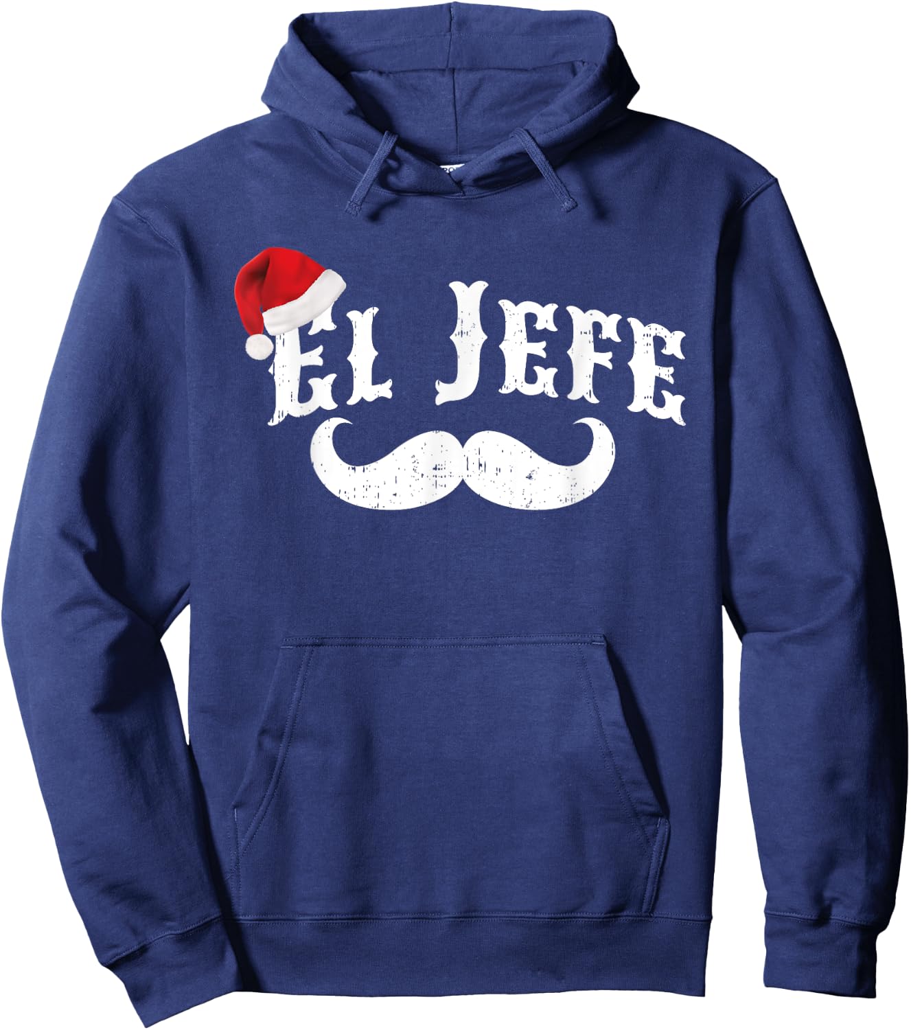 El Jefe The Boss in Spanish Santa Hat Hoodie - Hoodie | Navy