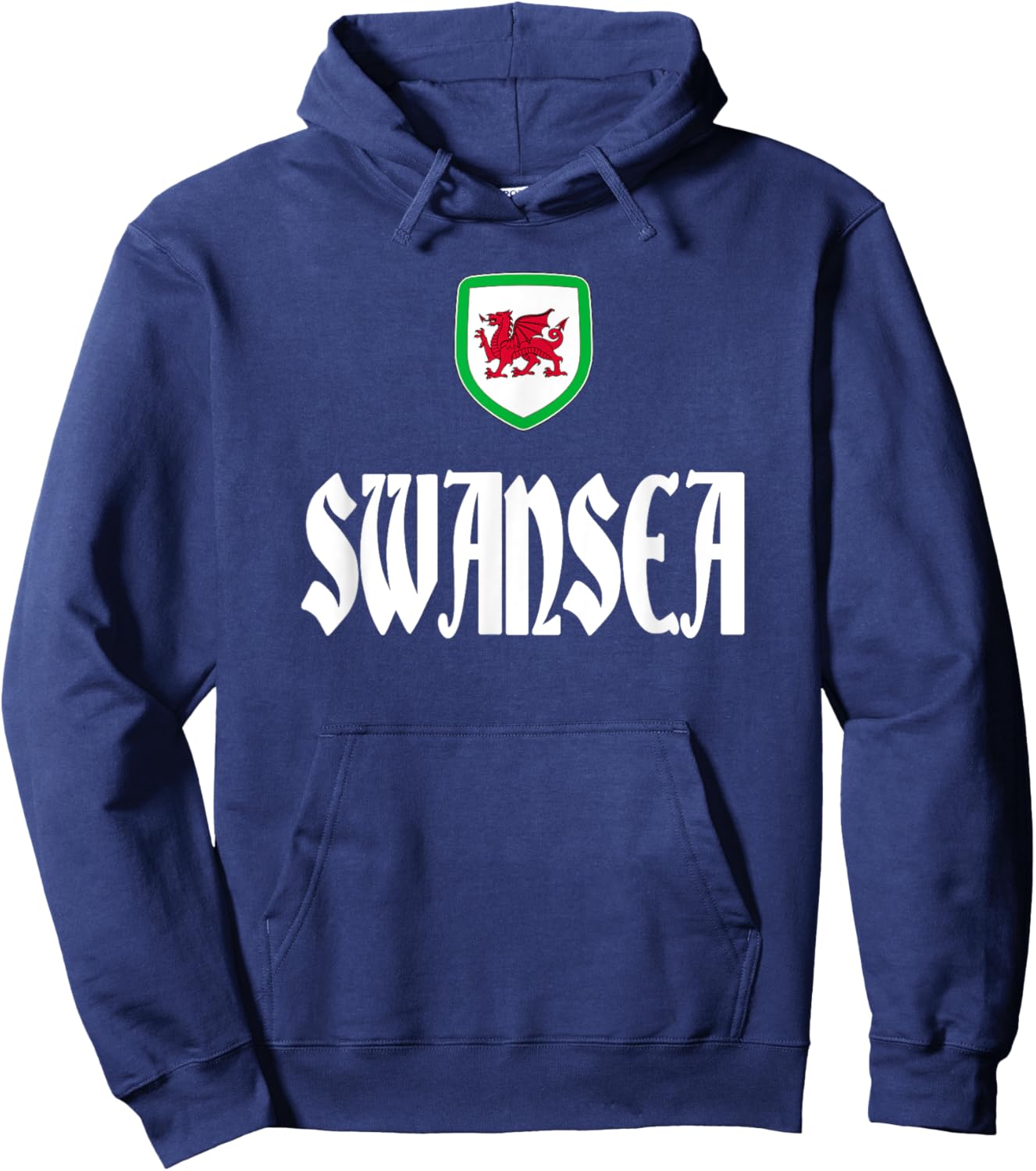Swansea City Welsh Souvenir Travel Hoodie - Hoodie | Navy
