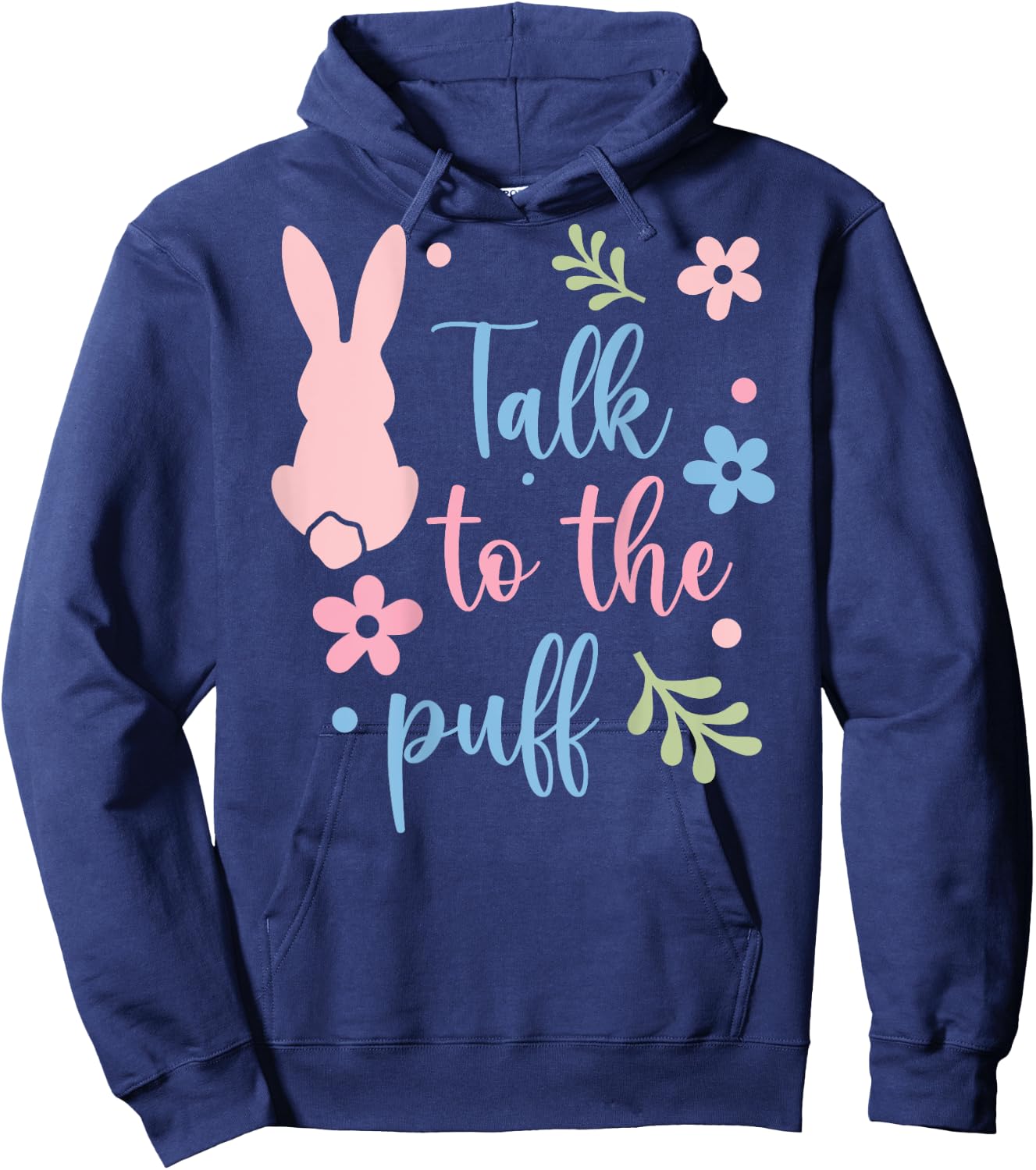 Talk To The Puff Rabbit Hoodie - Hoodie | Navy