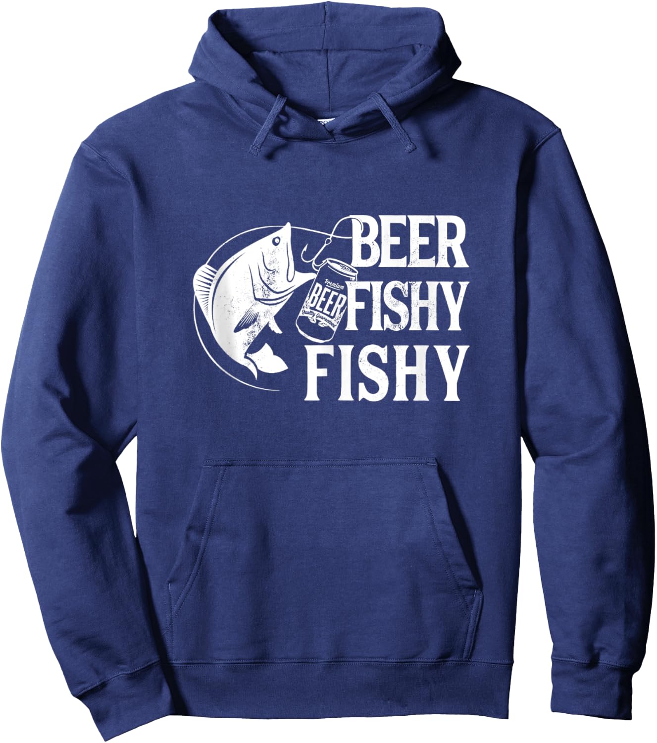 Beer Fishy Fishy Funny Fishing Hoodie - Hoodie | Navy