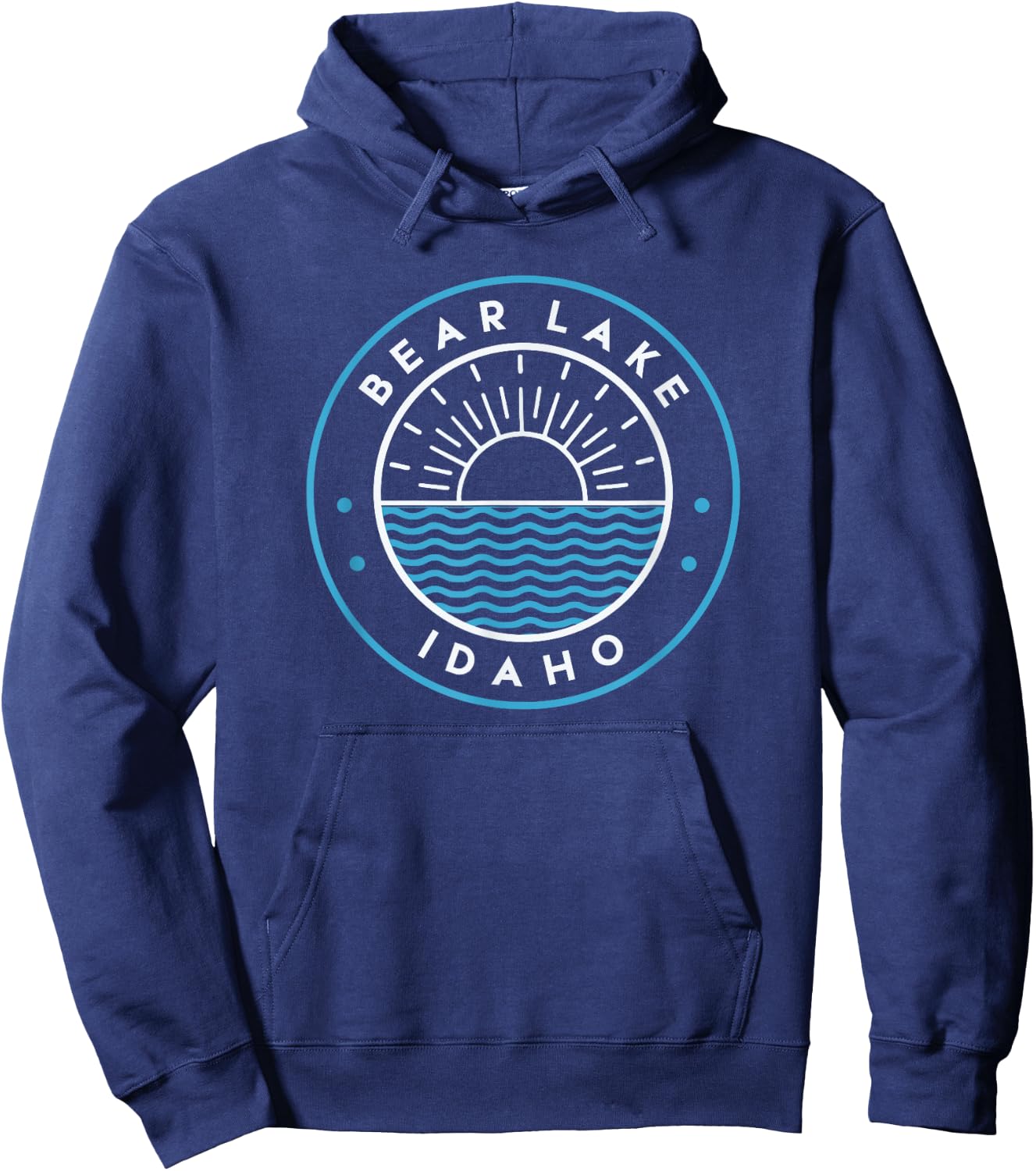 Bear Lake Idaho Outdoors Vintage Hoodie - Hoodie | Navy