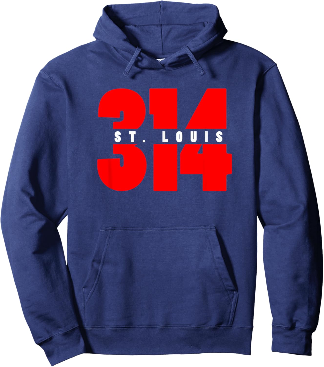 314 St. Louis Area Code Missouri Hoodie - Hoodie | Navy