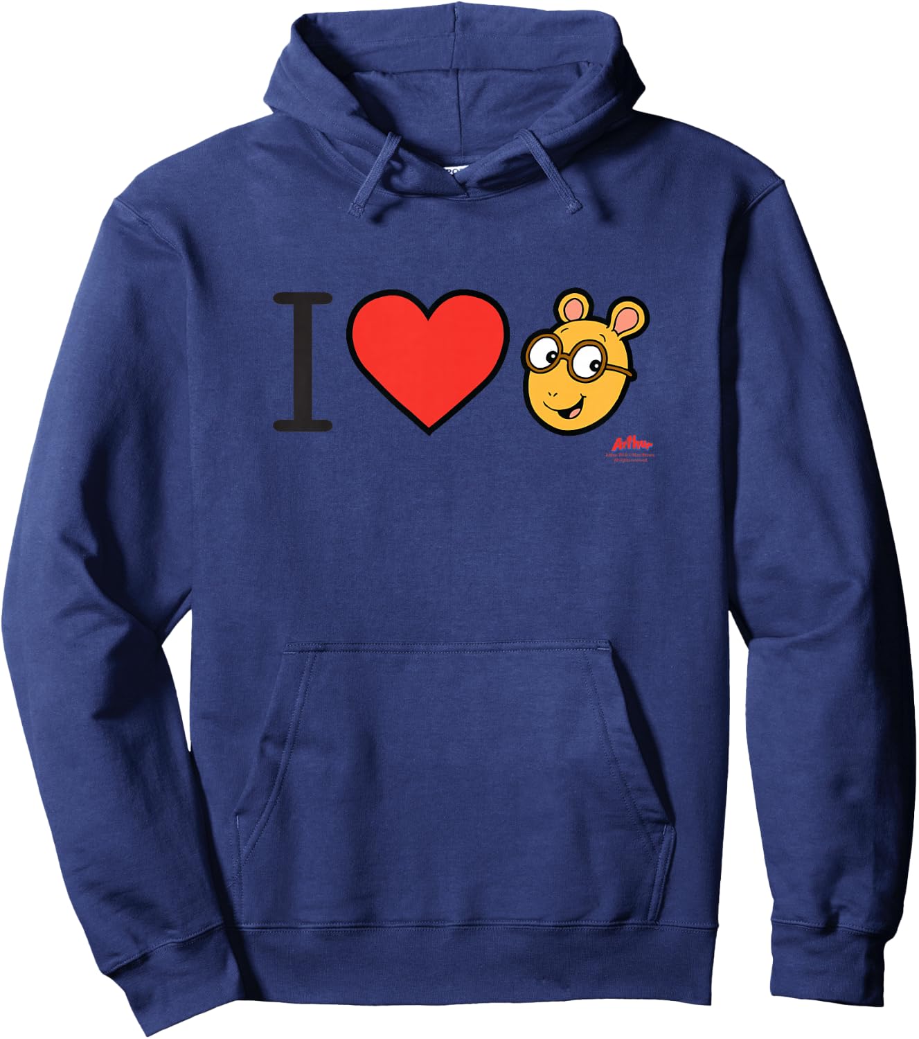 Kids Arthur I Heart Arthur Cartoon Hoodie - Hoodie | Navy