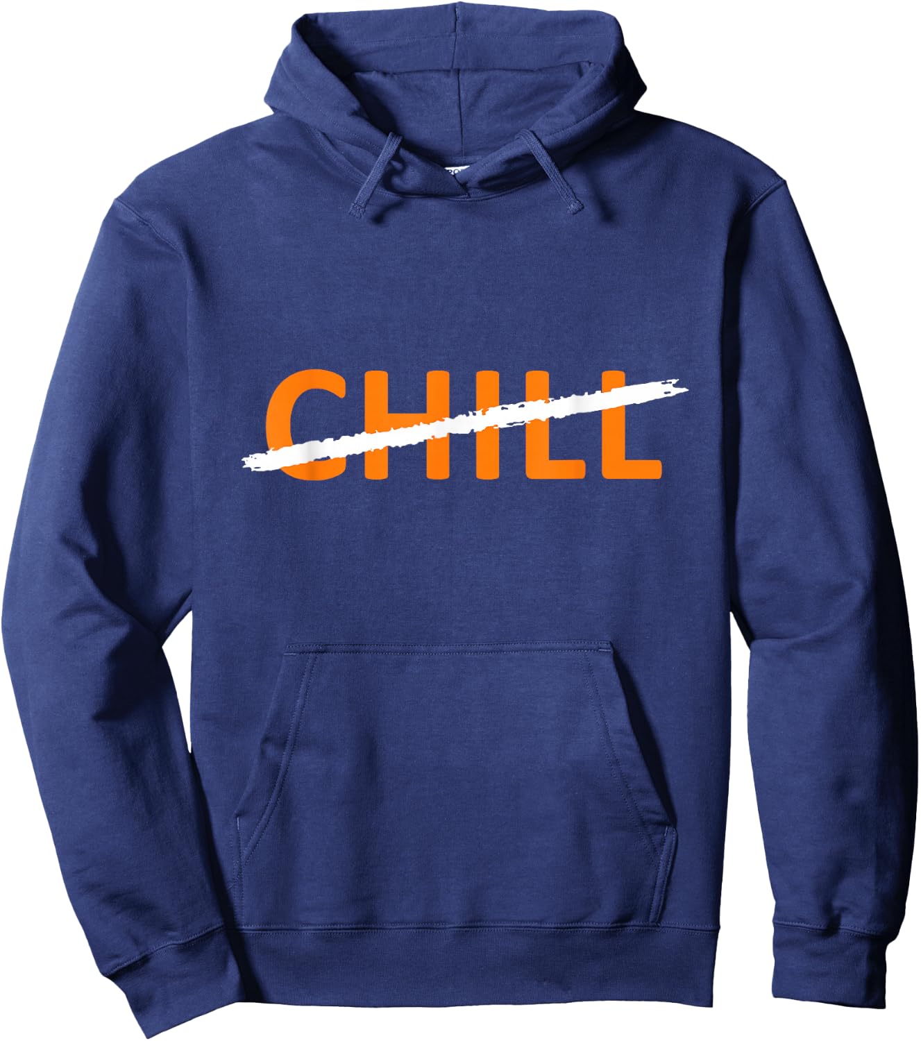 Orange I Ain't The One - 0 Chill Orange Graphic Hoodie - Hoodie | Navy