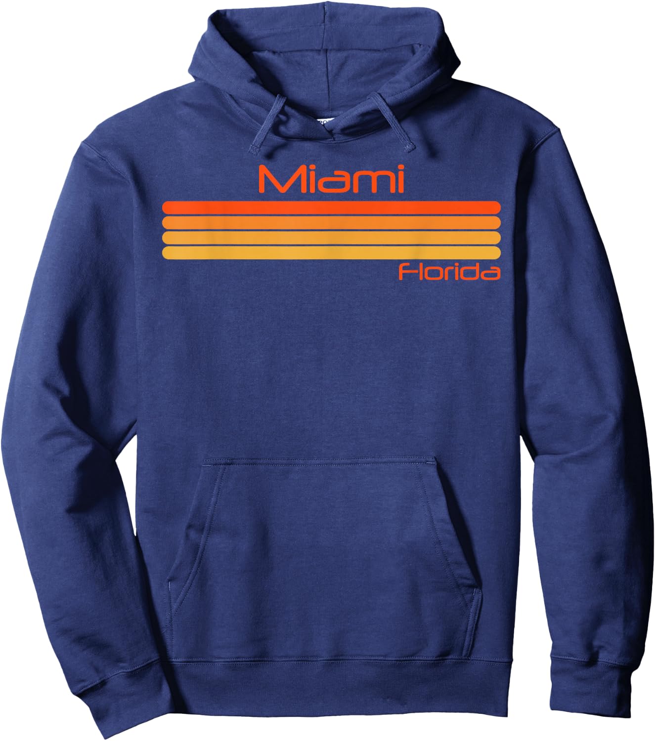 Retro Miami Florida , black Hoodie - Hoodie | Navy