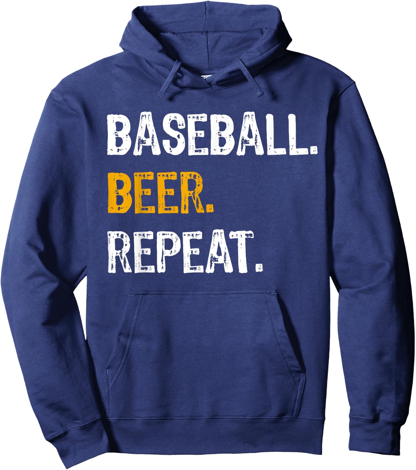 Baseball Beer Repeat Shirt, For Baseball Lovers Hoodie - Hoodie | Navy