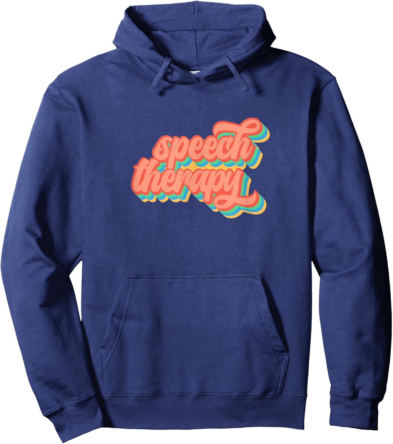 Speech Therapy Retro Style for SLP SLPA Hoodie - Hoodie | Navy