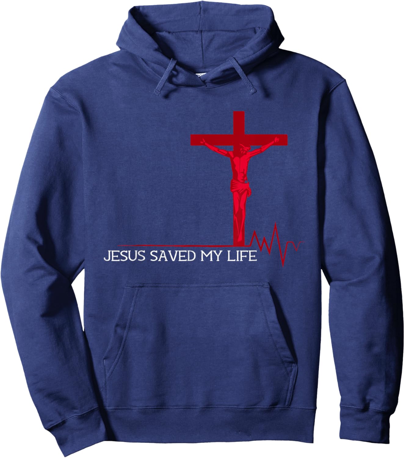 Jesus Saved My Life Christian Hoodie - Hoodie | Navy