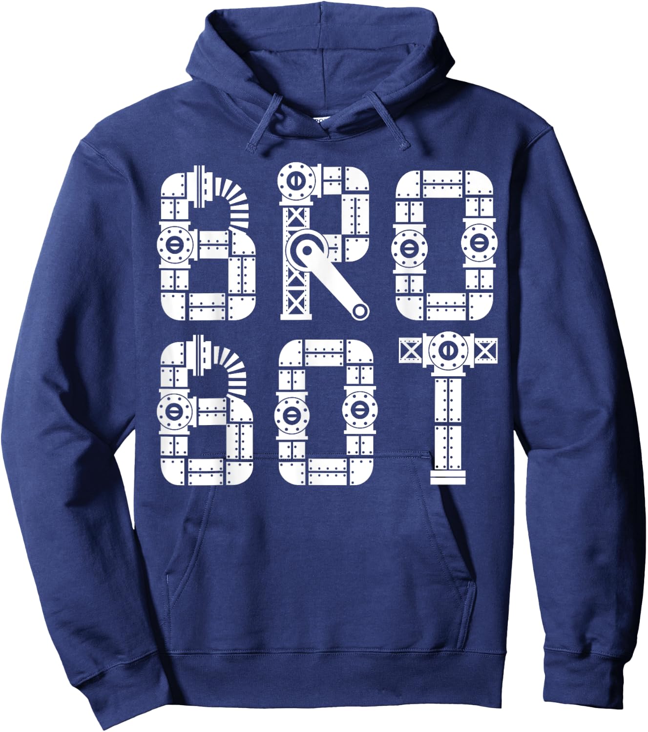 Matching Family Robot | Brother | Bro Bot Hoodie - Hoodie | Navy