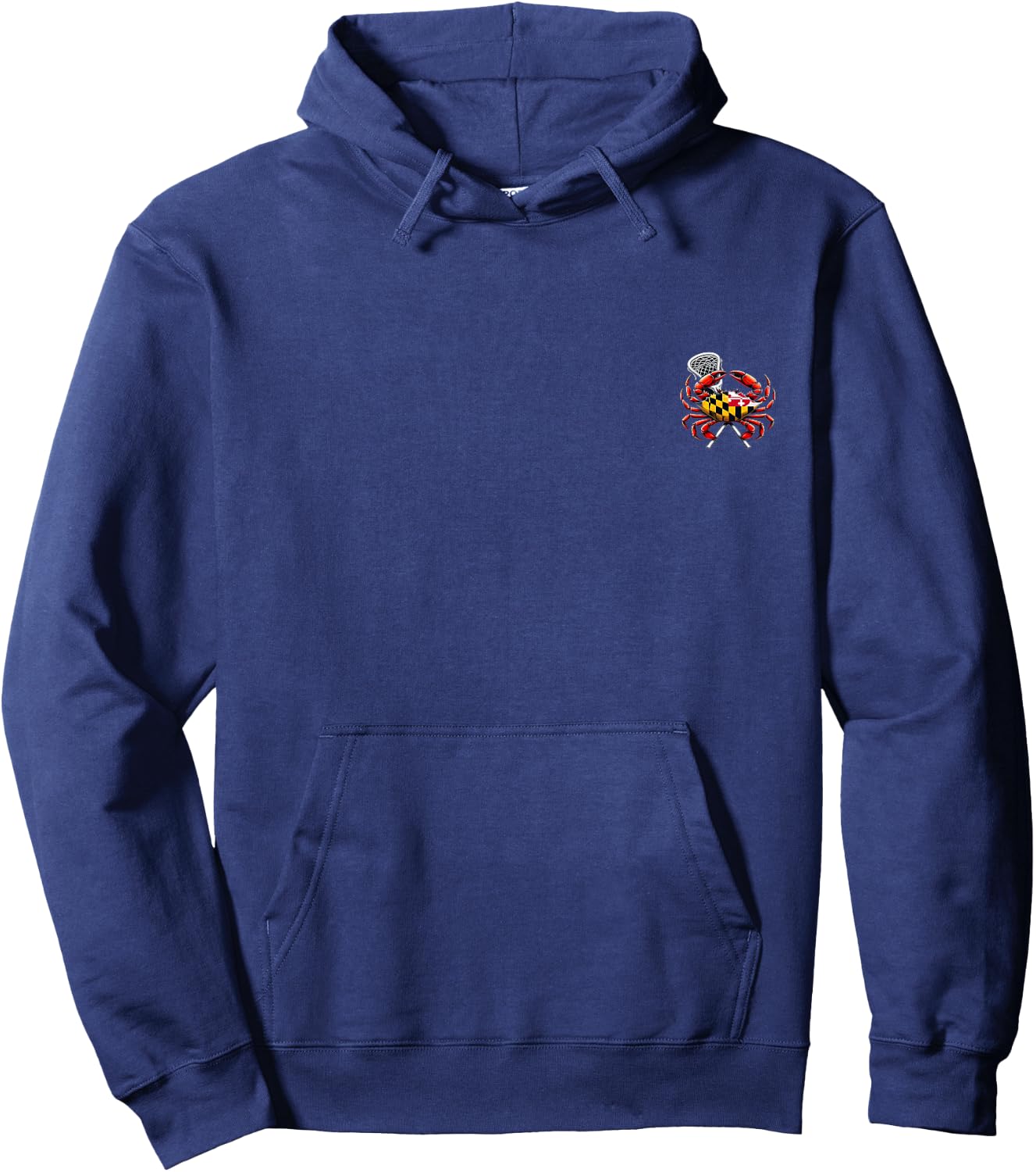 Maryland Lacrosse Crab Sports Enthusiast Fan Hoodie - Hoodie | Navy