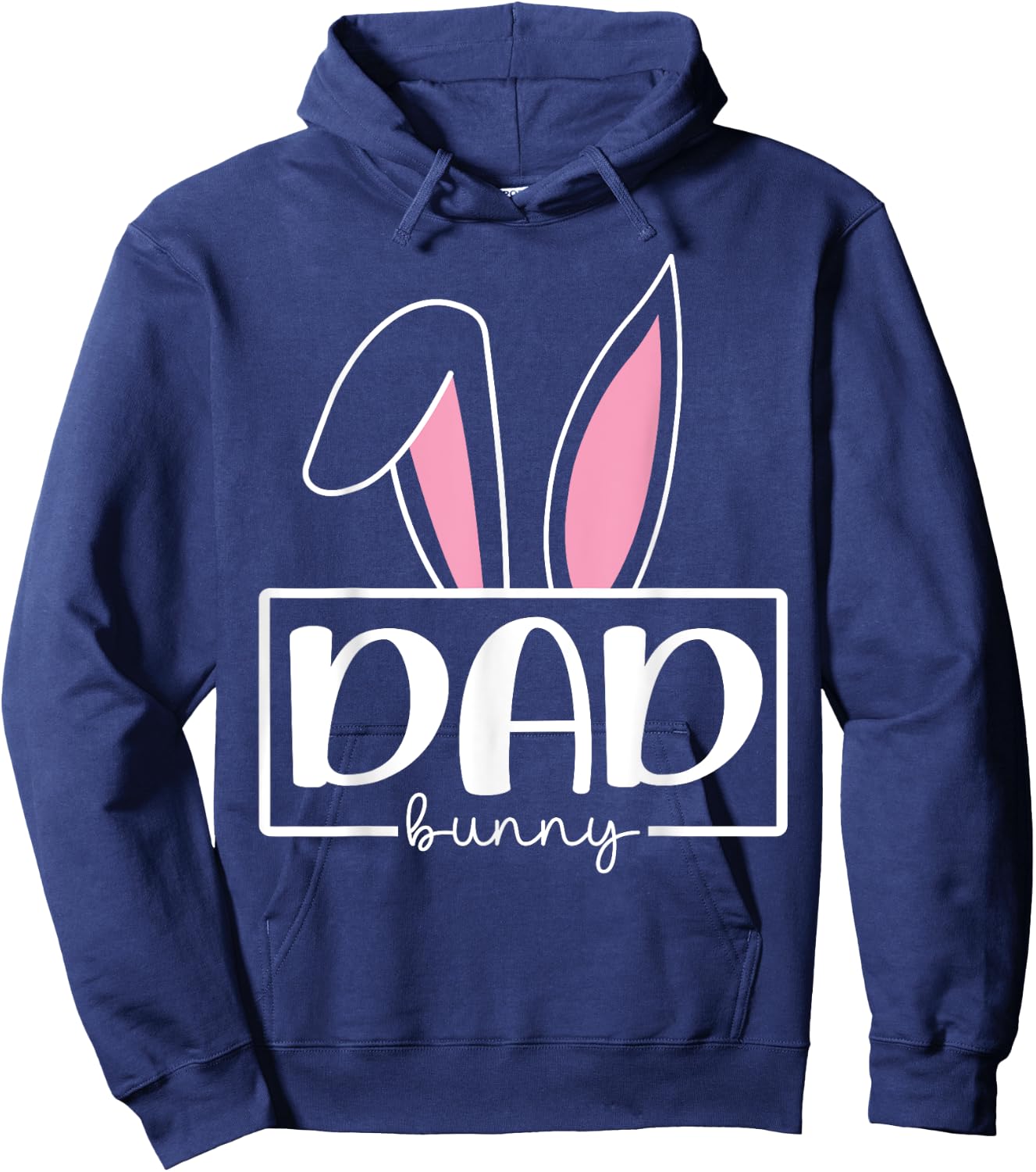 Funny Dad Bunny Happy Easter Family Matching Hoodie - Hoodie | Navy