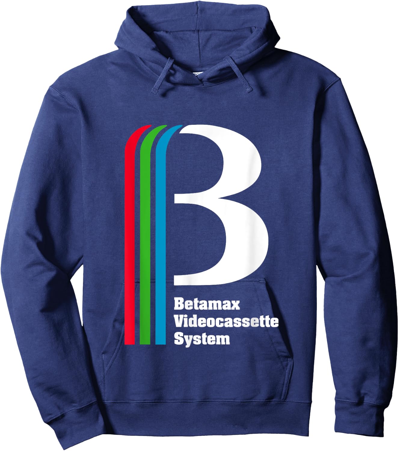 Betamax Videocassette System Logo Hoodie - Hoodie | Navy