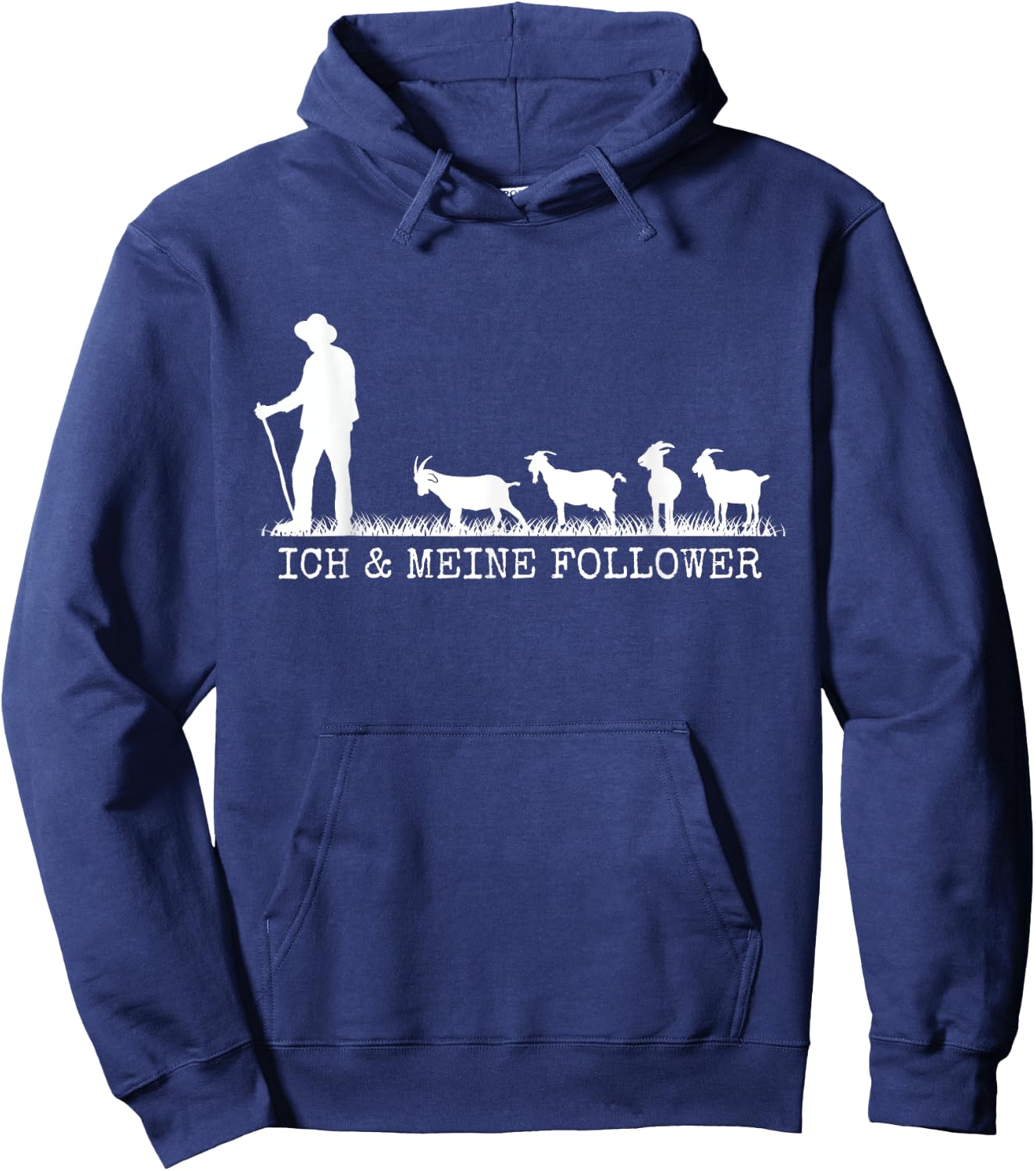 Ich und Meine Follower Goat Holder , black Hoodie - Hoodie | Navy