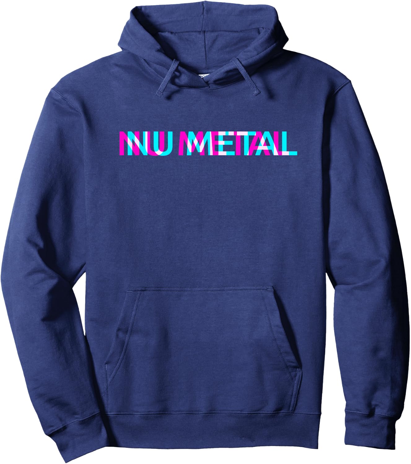 Nu Metal Music Genre Glitch Art Festival Outfit Hoodie - Hoodie | Navy